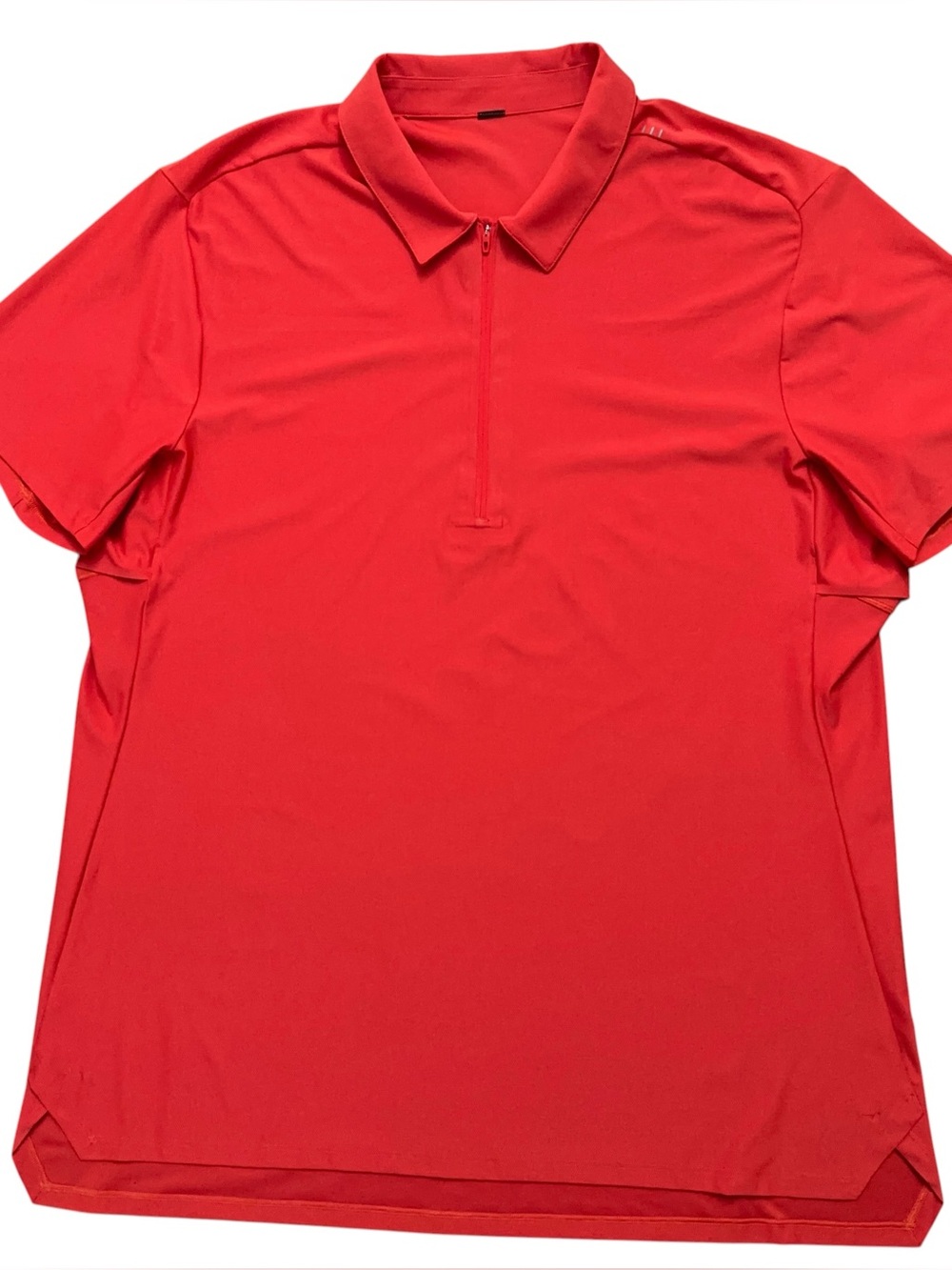 Lululemon 1/4 Zip Tennis Polo Shirt Mens XL Short Sleeve Performance Golf Red